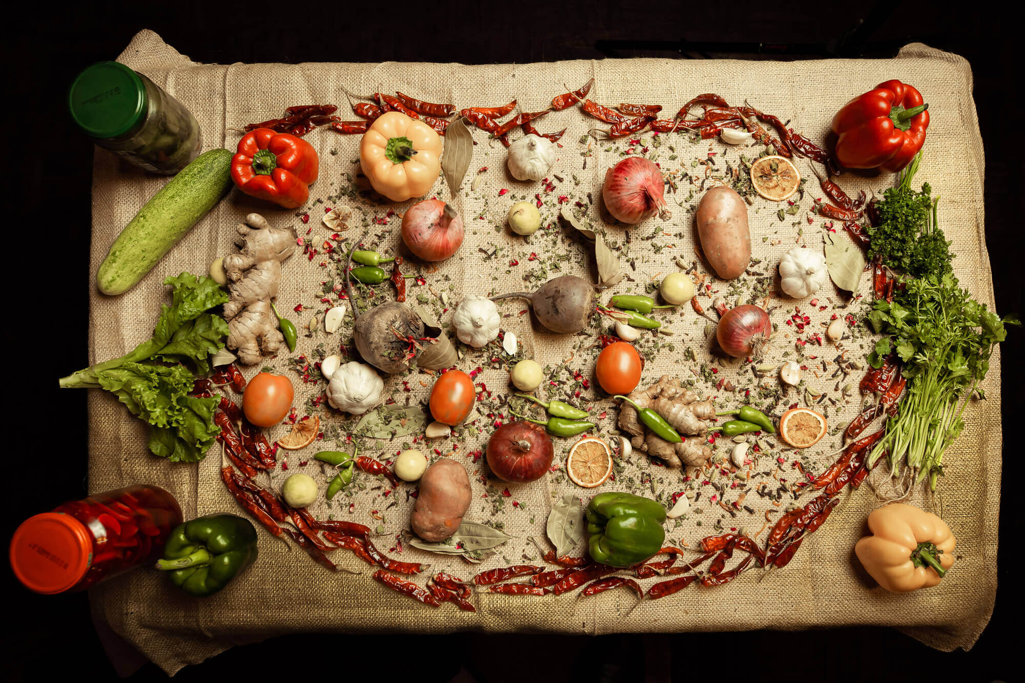 Spices & Veg.